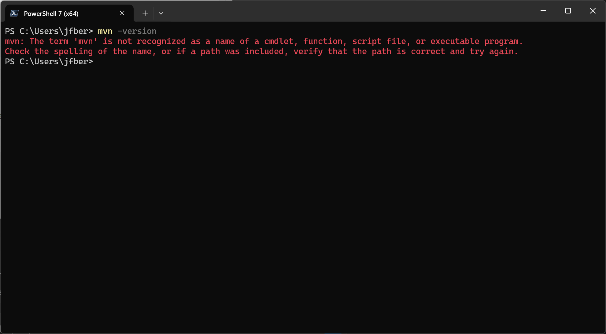 Maven no está instalado
